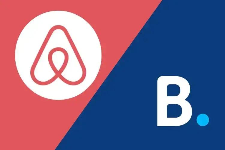 Logos Airbnb et Booking.com