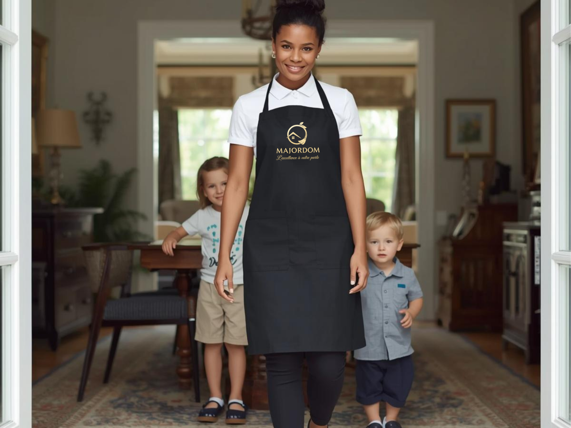 Nounou Majordom gardant des enfants à domicile